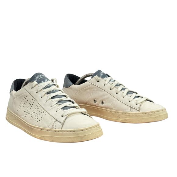 P448 F22 John Sneaker Perforated Logo Low-Top 43 10 Men's Athletic Shoes Comfort - Picture 2 of 12
